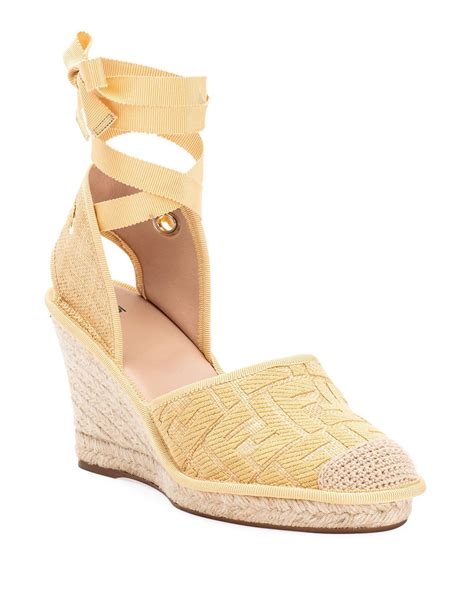 fendi ff leather espadrille|Fendi espadrilles.